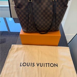 Louis Vuitton Dark Brown Checkered Tote